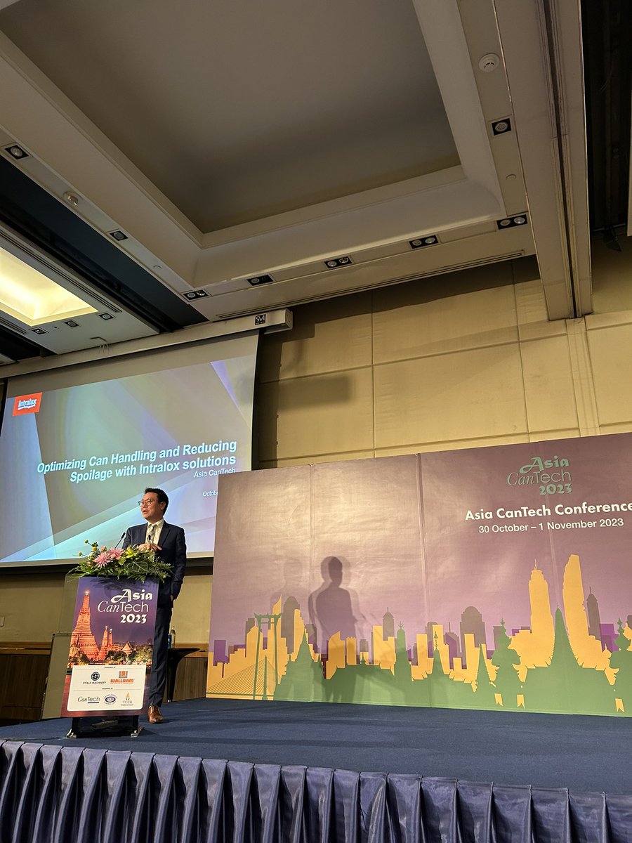 Our last presentation for the day concerns can handling and comes from Intralox’s regional sales manager, Sittisant Kanchanawathanot. #AsiaCanTech2023 #canhandling #canindustry