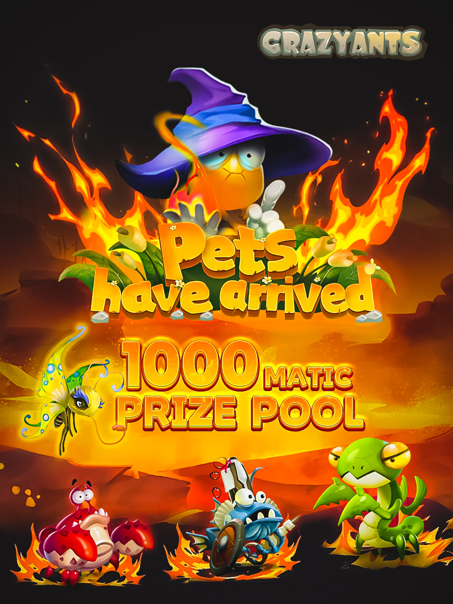 crazyantsonline's tweet photo. 🔥 Are you ready for the Pet Invasion?!

🎉 RT & Like first to join 1x Crazy Ants NFT Giveaway (worth $20)!

🎮 Update Log:
1⃣ Capture pets by burning Ants
2⃣ Mythic gear burning yields 36 RP
3⃣ 1-week Halloween Event rewards 1,000 MATIC

🧵#NFTs #GameFi #Polygon #cryptocurrency