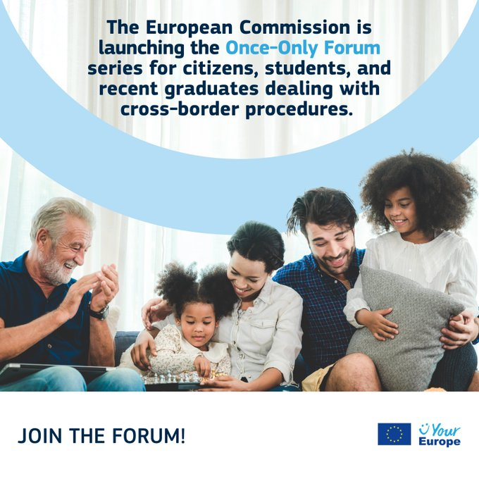 🌍 Do you live, work, and/or study in another EU country?

🤯 Did you find the admin of moving abroad difficult?

🙋‍♂️ Tell us about it! 

Join the #OnceOnly Forum for EU citizens, students and recent graduates and win a 50 EUR gift voucher 👉 europa.eu/!dPYYJx