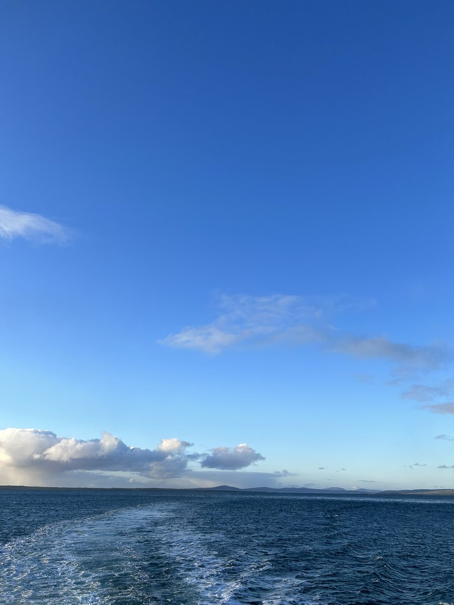 Heading to Sanday for the day to meet members of #TeamOrkney and Development Trust members. We may have been lucky with the weather again @stephenOHAC 🙂☀️