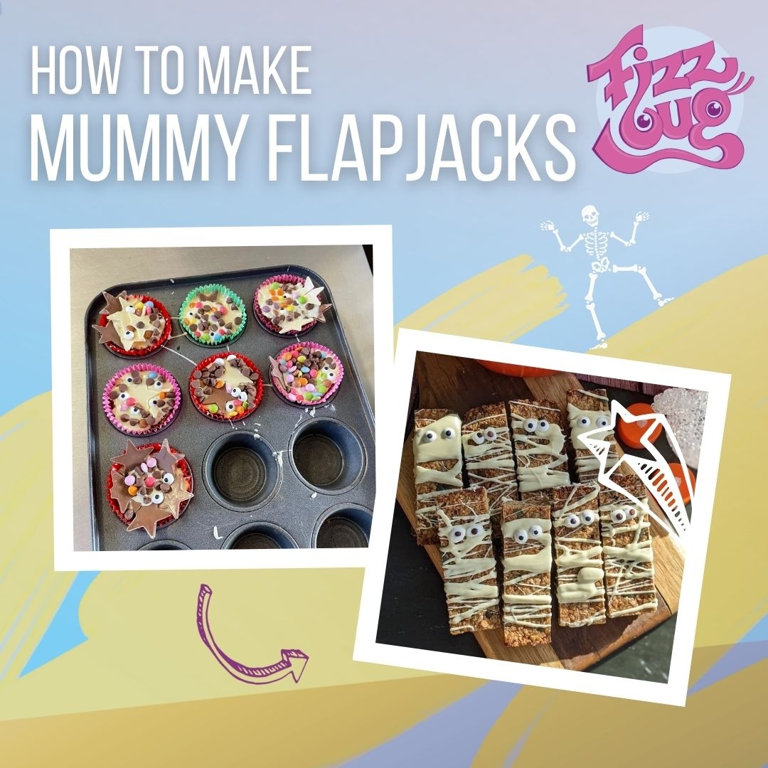 FizzBug1's tweet photo. Don't worry, it's not too late to whip up some Halloween treats! 👻 ⁠
⁠Here's how we made our Mummy flapjacks - Okay we admit that ours don't look the most 'mummy' like but its the taste that counts right? 🫣⁠

⁠ https://t.co/iGfkzwGuFW