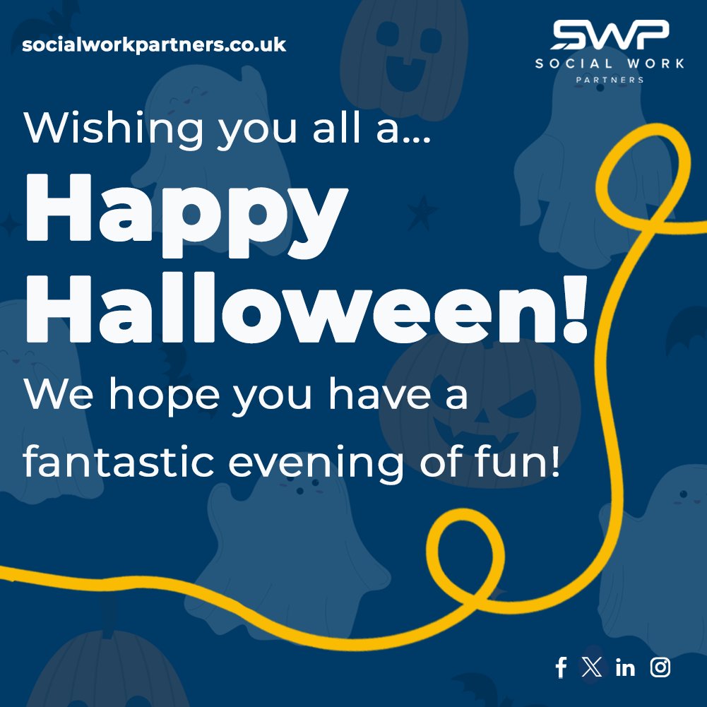 SWPartners_'s tweet image. Wishing all our amazing candidates and clients a spook-tacular Halloween!🎃👻

May your day be filled with treats, fun, and thrilling adventures. Have a fantastic time!

#HappyHalloween #TrickOrTreat #socialcare #socialwork