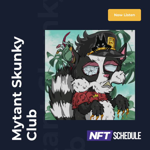 NFTSchedule_'s tweet photo. Now Listed on NFTSchedule

More info: https://t.co/SiDOQhemZR

#NFTDay #NFTs #NFTGiveaways #Solana #ETH #Polygon #Binance #MATIC #SolNFT #NFTartwork #NFTartist #Aptos #Cardano $MEME #Cryptocurency #DeGods #KuCoin #SquidGrow

NFT collection @Mutant_Skunky https://t.co/jghBCKCzR4