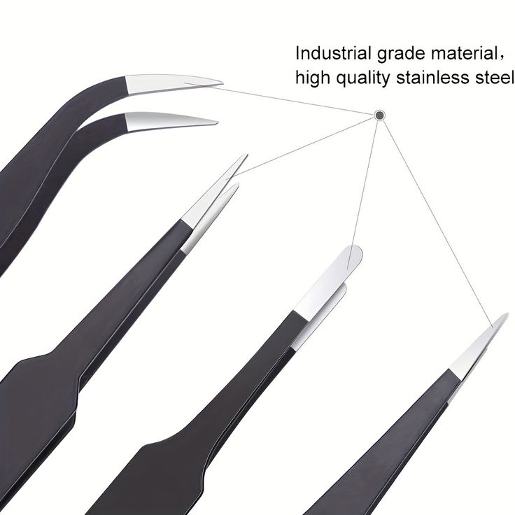 Precision Tweezers, Anti-static Stainless Steel Curved Tweezers For Electronics, Lab Work, Jewelry Making, Crafting, Soldering.