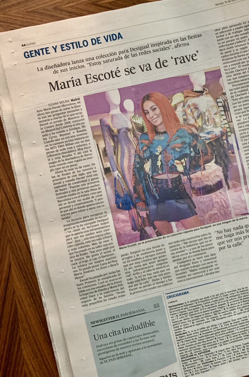 Y yo me iría de rave con ella. Hoy escribo en <a href="/el_pais/">EL PAÍS</a> sobre esta mujer dicertida, creativa y humana. Una crack! 
elpais.com/gente/2023-10-…