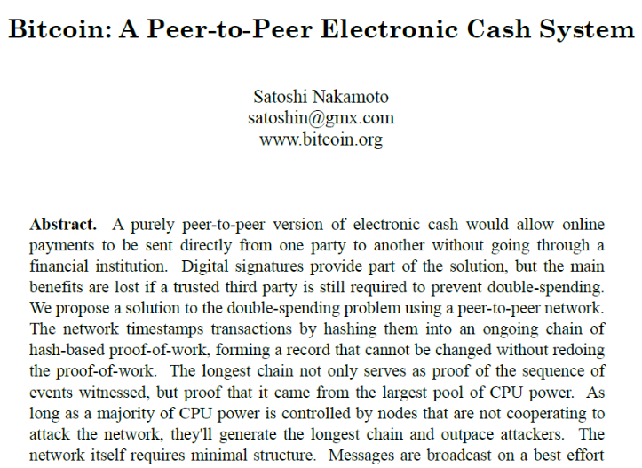 ORamosBets's tweet photo. 15 años del white paper de #bitcoin 

Pero.. ¿Qué sabemos de él?

El white paper fue publicado el 31 de octubre de 2008 por "Satoshi Nakamoto" y entrecomillo dado que no se puede saber si Satoshi es una persona o un grupo.

En este se describe un sistema de pago electrónico P2P.

Sobre la razón de crear este sistema están mayormente las barreras o problemas de los sistemas de pagos actuales, problemas que, por cierto, siguen hoy en día.

Satoshi cree, y así plasma, que los actuales sistemas son poco eficientes y vulnerables. En este caso, argumenta que Bitcoin resuelve esos problemas, al ser más seguro, descentralizado y eficiente, además de transparente. 

¿Cuál es el funcionamiento de Bitcoin? 

Bitcoin se fundamente en la cadena de bloques, conocida como Blockchain, es, ni más ni menos, que una base de datos distribuida que es mantenida por una red de ordenadores (Descentralizados). Cada transacción se registra en la blockchain y es verificada por los dispositivos (ordenadores) de la red, que a la vez publican estos datos de forma transparente, sin ser posible (teóricamente) una alteración sin dejar rastro.

El WP especifica que la cantidad máxima de Bitcoin es de 21.000.000 de unidades que se generarán utilizando un sistema de POW, otorgando así recompensas a los mineros (quienes se encargan de ello) cada vez que minan un bloque y este produce Bitcoin. 

La recompensa por minar Bitcoin se reduce a la mitad cada 210.000 bloques (El famoso halving). Esto significa que, a medida que pasa el tiempo, se vuelve más y más competitivo minar Bitcoin y la recompensa se vuelve más escasa, esto ayuda así a mantener la expectativa, dado que la rentabilidad debería ser competente. 

En la actualidad, la recompensa por minar un bloque de Bitcoin es de 6,25 BTC, el año que viene será de 3.125 Bitcoins por bloque. 

INCISO - Así se mina Bitcoin - 

1 - Los mineros reciben un nuevo bloque de transacciones de la red Bitcoin.

2 - Los mineros utilizan su hardware y software para resolver un problema matemático complejo.

3 - El primer minero que resuelve el problema recibe la recompensa por las transacciones que se han realizado en el bloque. (Hay pools de minería para esto) 

4 - El bloque es añadido a la blockchain y las transacciones se confirman.

Esto es una granja de minería:

Como podemos comprobar Bitcoin va más allá de un simple activo especulativo, es más una industria si lo tenemos que catalogar fuera de un método de pago, por mucho que se resuma a lo primero "Especulación", es además una filosofía de querer cambiar un sistema obsoleto y lleno de dificultades y problemas.

Este pensamiento surgió tras la grave crisis financiera de 2007 con ánimo de mejorar las finanzas a través de un punto de vista revolucionario. Más allá de las especulaciones sobre quién es Satoshi Nakamoto, la idea sigue en pie, más viva que nunca y con aplicaciones que hace 10 años, y ya no digamos 15 años, ni se imaginarían. 

Como reflexión, puede que estés solo por el dinero (FIAT) por querer hacer un "bull run" e irte o simplemente porque llegaste aquí de casualidad, pero piensa que más allá de eso, los beneficios de este tipo de método y ecosistema de pagos son infinitamente mayores a los que ofrece el sistema FIAT, pese a que este también tiene sus fallos, como todo en la vida, nada es perfecto. 

Y ahí, en los beneficios está el verdadero valor de Bitcoin, el precio puede subir o bajar, pero sus cualidades permanecerán inamovibles con el paso de los años y la privacidad y transparencia perdurarán mientras haya un solo nodo que mine bloque tras bloque.

Feliz día.