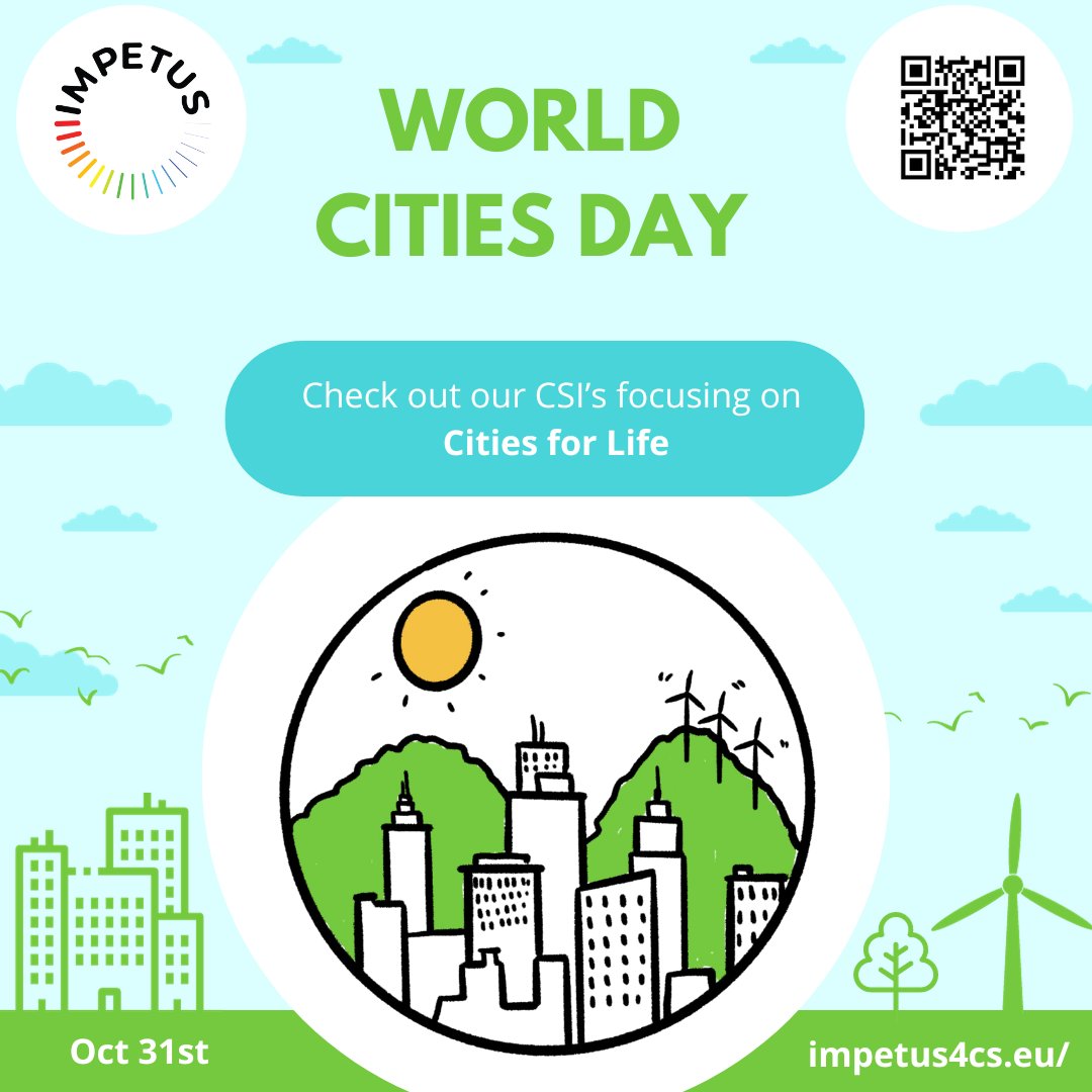 impetus4cs's tweet photo. 🌆 Celebrating #WorldCitiesDay 🌍

Communities and movements play a vital role in building sustainable cities! 

Our @impetus4cs accelerator partners with 19 #citizenscience initiatives, shaping Cities for Life. 

Discover more on our website! 

#SustainableCities #CommunityPower https://t.co/WcNvrrSQ9W