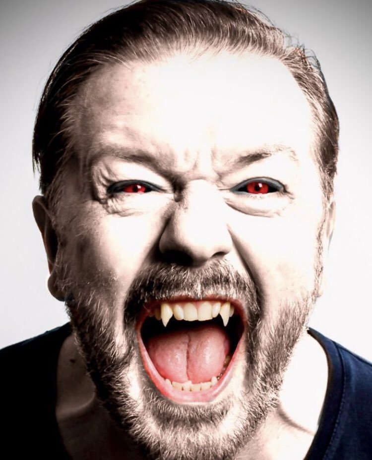 rickygervais's tweet photo. Happy Halloween https://t.co/YQb8K4DMTC