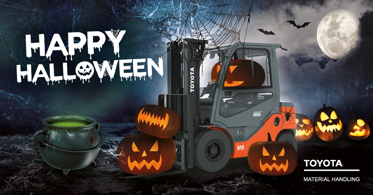 Truck or treat! 👻 Happy Halloween from everyone at Toyota Material Handling UK! 🎃