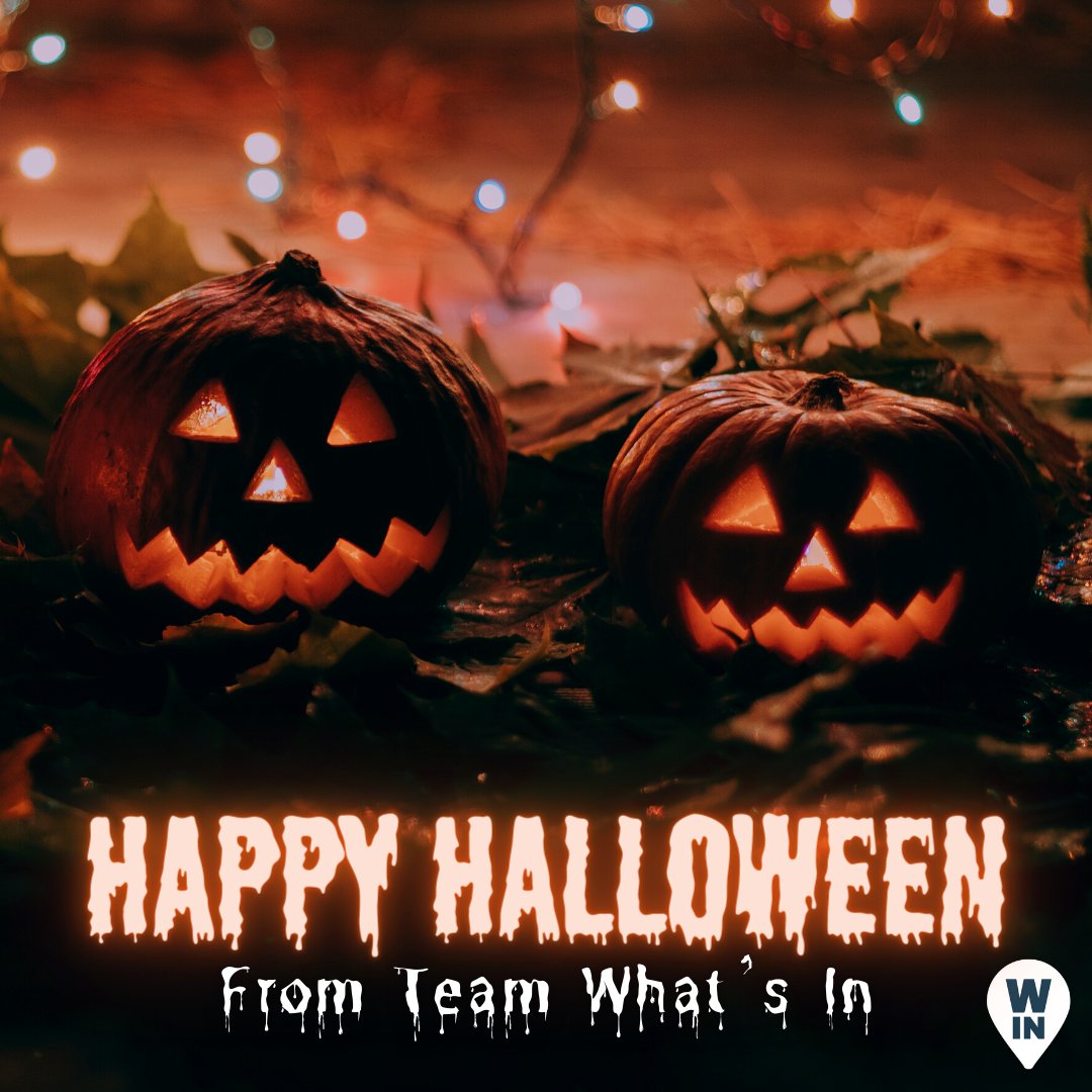 🎃 Happy Halloween! 🎃 

From all of us at What's In, we hope you have a spook-tacular day filled with plenty of treats. Whether you'll be trick-or-treating, or just getting your fright on at home, we hope your day is filled with all the joys this spooky season can bring! 👻