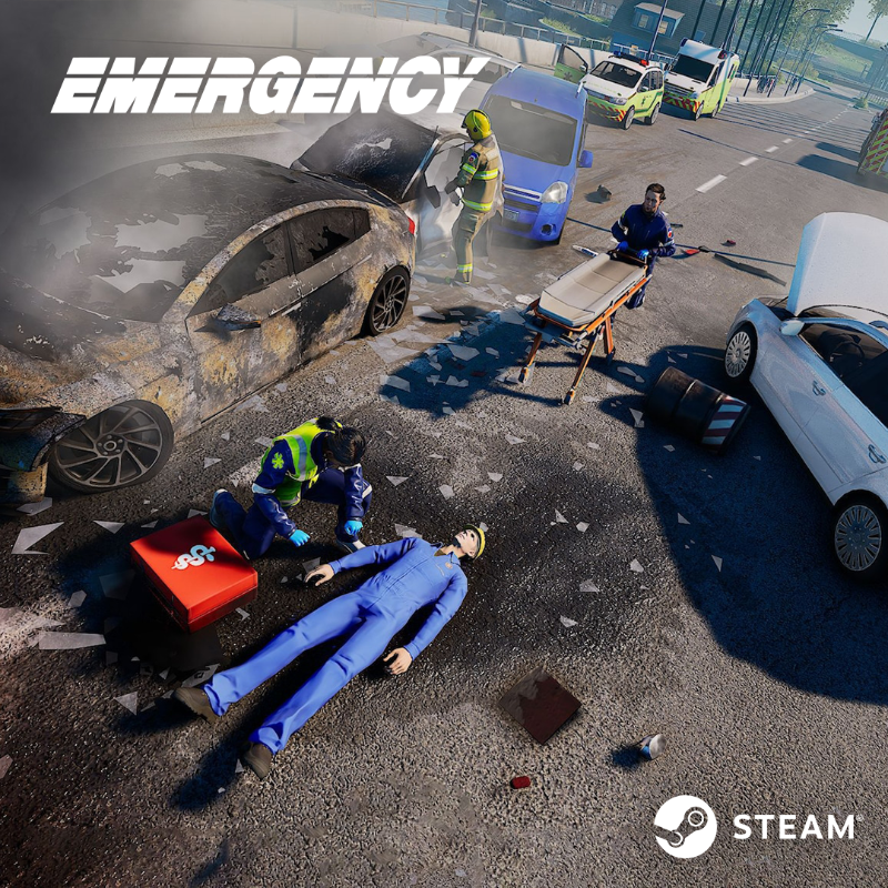 emergency_game's tweet photo. Grab your gear, recruit your squad, and jump into EMERGENCY's new Steam chapter. Play FREE now and be part of the action! Experience the adrenaline of co-op rescues and strategic challenges. 💪🎉 #EMERGENCY #NewOnSteam
