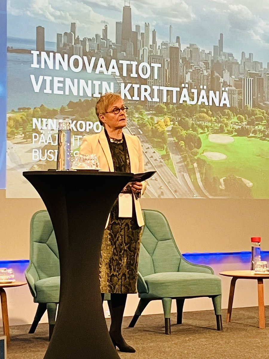 BusinessFinland's tweet photo. Mitä paremmin tuntee asiakkaat ja heidän tarpeensa, sen paremmin on mahdollista menestyä. Julkinen TKI-rahoitus on luotu riskinjakajaksi. Liiketoiminnan synnyttämiseksi tarvitaan vientiä. Innovaatiot kirittävät vientiä ja toisinpäin @NinaKopola #techdayfi https://t.co/Eyia1ODJU0