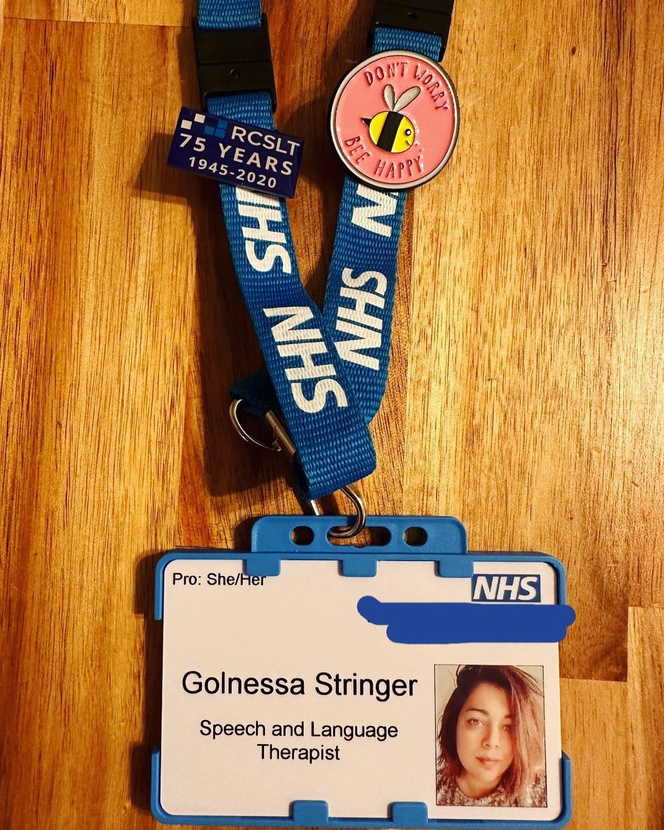 Collected my badge and start my first job as a fully qualified SLT in Neuro Rehab today 😊
What a surreal feeling after 4 years, not going in as a student on placement anymore. So excited for the journey that lays ahead #NHS #MySLTDay