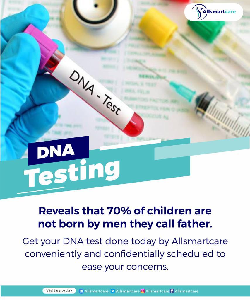 Our tests are convenient, confidential, and designed to put your mind at ease. Take the first step towards clarity and peace of mind.
Visit new.allsmartcare.com today to schedule your DNA test discreetly. 

#Allsmartcare#DNATesting#FamilyFirst#Clarity#PeaceofMind#Discrete