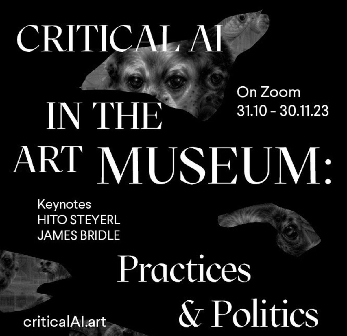 'Critical AI in the Art Museum: Practices & Politics' How might artists and cultural workers resist AI’s veneer of novelty and avoid being instrumentalised as an onboarding tool for Big Tech ? A series of online discussions to follow criticalai.art