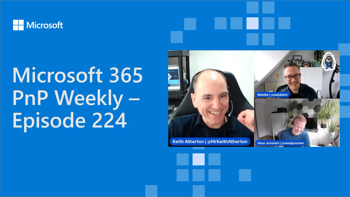 vesajuvonen's tweet photo. 💡#Microsoft365dev #PnPWeekly - Episode 224 with the brilliant @MrKeithAtherton

• How Power Platform democratizes the use of technology
• 3 tips for building great Power Apps
• Power Platform vs. pro-dev solutions

and more... 🚀

📺 &amp; 🎙 → https://t.co/pg46XJg0Bv #MVPBuzz https://t.co/w7FMopwx2i