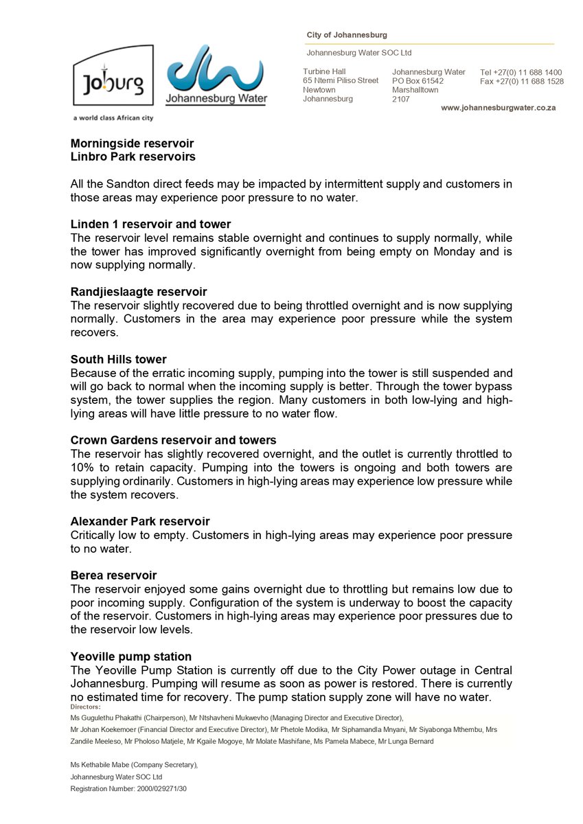 Johannesburg Water tweet media