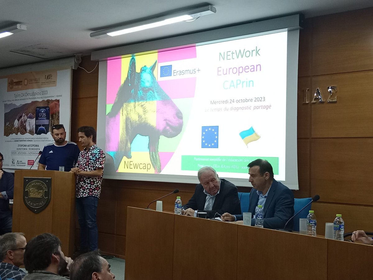 IfapaJunta's tweet photo. El #IFAPA ha participado en el encuentro del Proyecto europeo NEWCAP-Erasmus+ en #Grecia
🐐 Este proyecto tiene como objetivo la creación de una red #caprina europea para el intercambio de competencias, consolidar el empleo en el sector e impulsar la renovación generacional https://t.co/1anAQKIlER