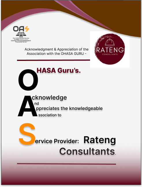 OAS_Utilities's tweet photo. @ratengconsultants - Verified OHASA Guru✔ https://t.co/Rbnw6eiri2