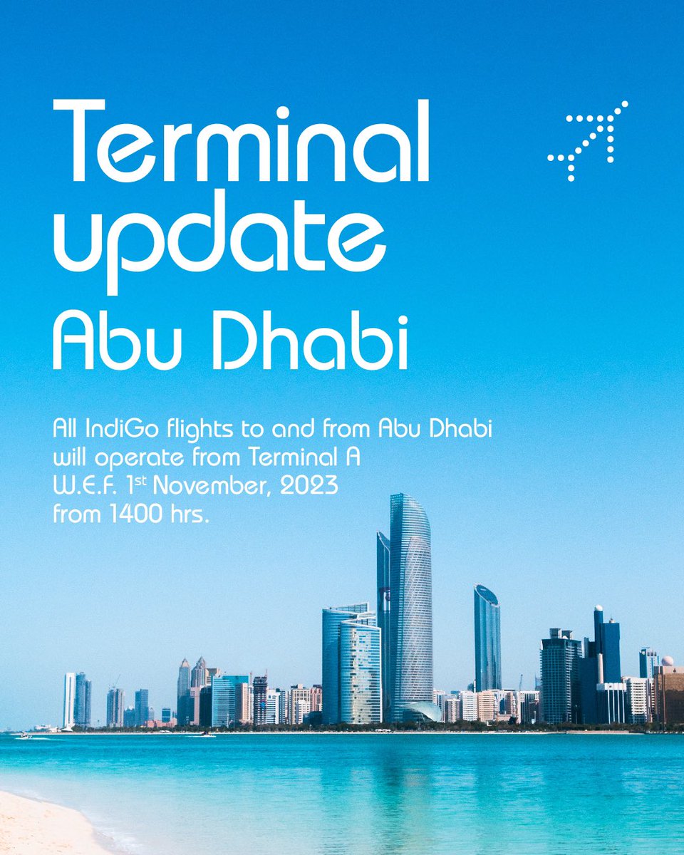 IndiGo6E's tweet photo. #TerminalUpdate #goIndiGo https://t.co/hhmuS1pRcQ