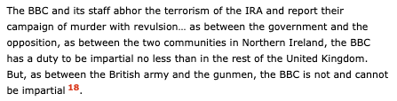 bif_o's tweet image. Le Monde diplomatique se gargarise en citant la BBC au sujet de l'utilisation du mot "terrorisme".
Mais la BBC devrait se plonger dans ses propres archives. Voilà ce que déclarait Lord Hill alors à sa tête au début des années 1970 👇en parlant du "terrorisme de l'IRA" #Impartial