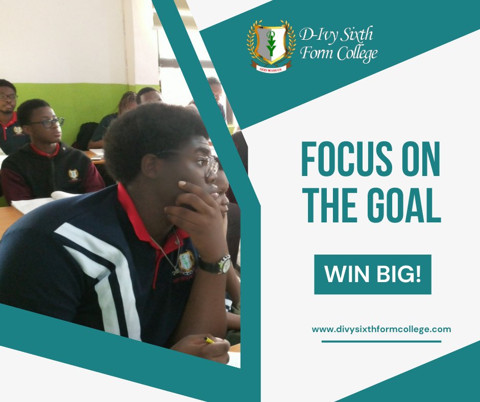 divysixthform's tweet photo. The big goal is to focus on the goal.

Focus stimulates the energy that propels achievement. https://t.co/qcdFGIu5ZK