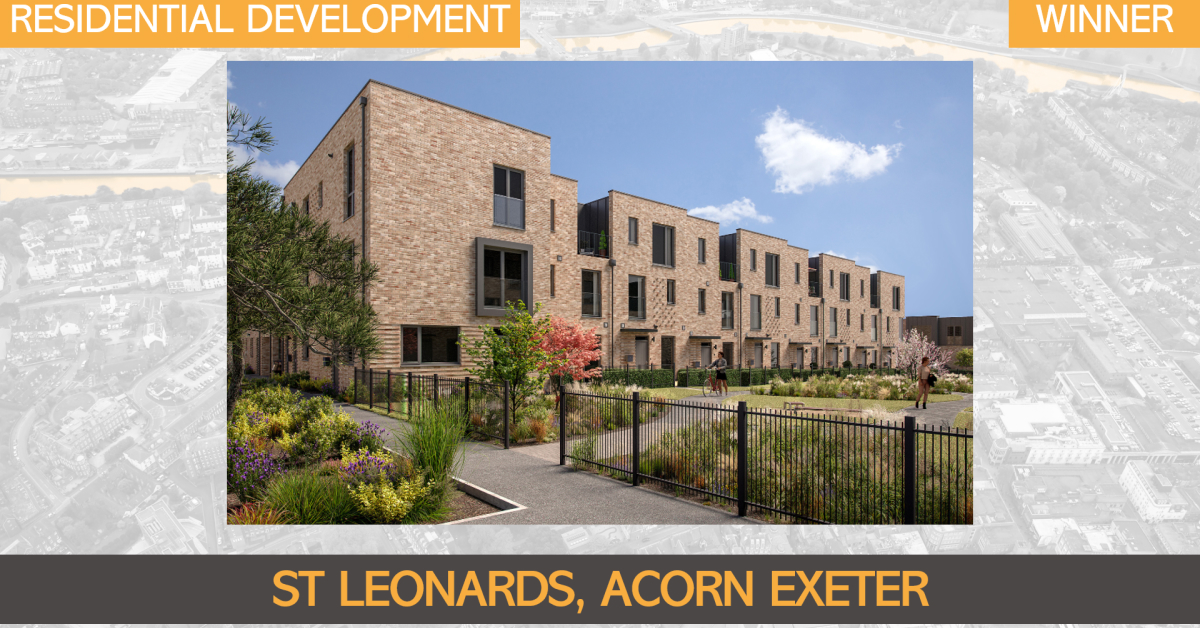 We're excited to announce that @AcornPG received the Residential Development of the Year award for St. Leonards Quarter at the @ExeterPropAwds ! 🎉 #ExeterPropertyAwards #StLeonardsQuarter