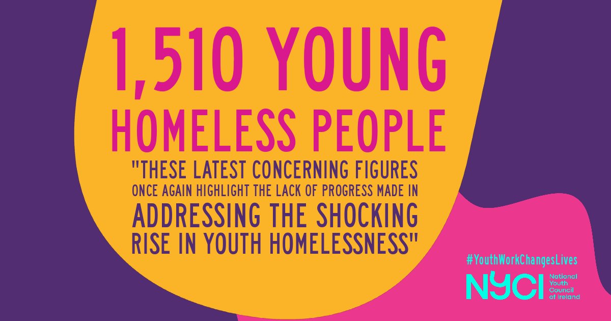 In case you missed it, on the eve of the Bank Holiday, the latest homelessness figures were published: 📈1,510 homeless people aged 18-24, up 20% on last year's figure. These concerning figures highlight the lack of progress made. 📰Read our reaction here: youth.ie/articles/youth…
