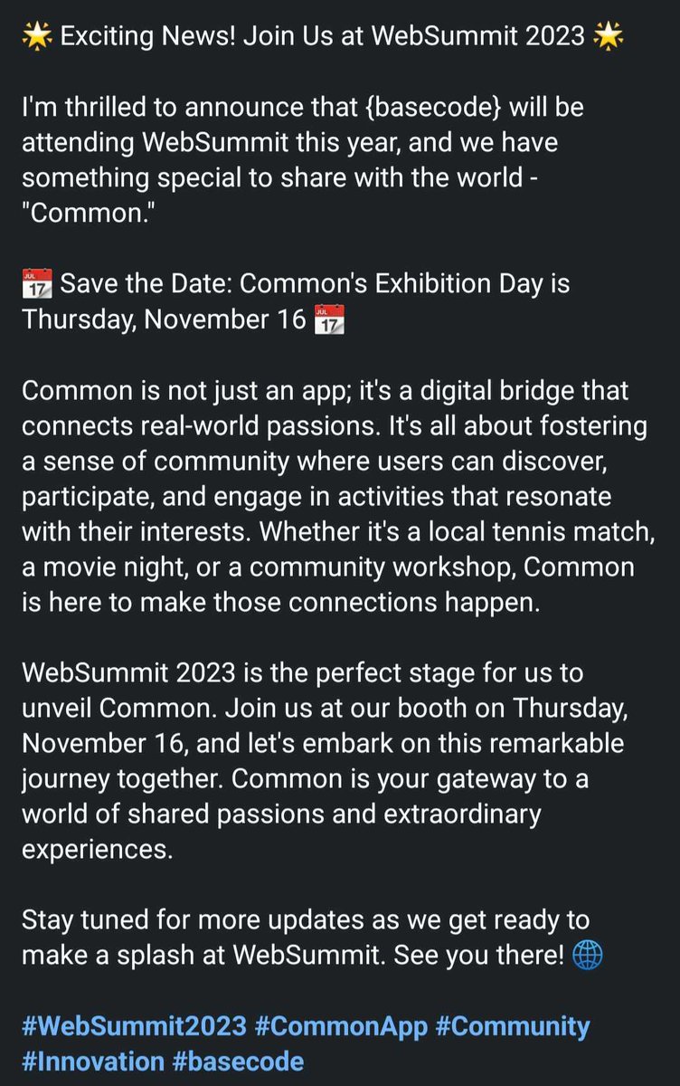 basecode's tweet image. 🌟 Exciting News! Join Us at WebSummit 2023 🌟