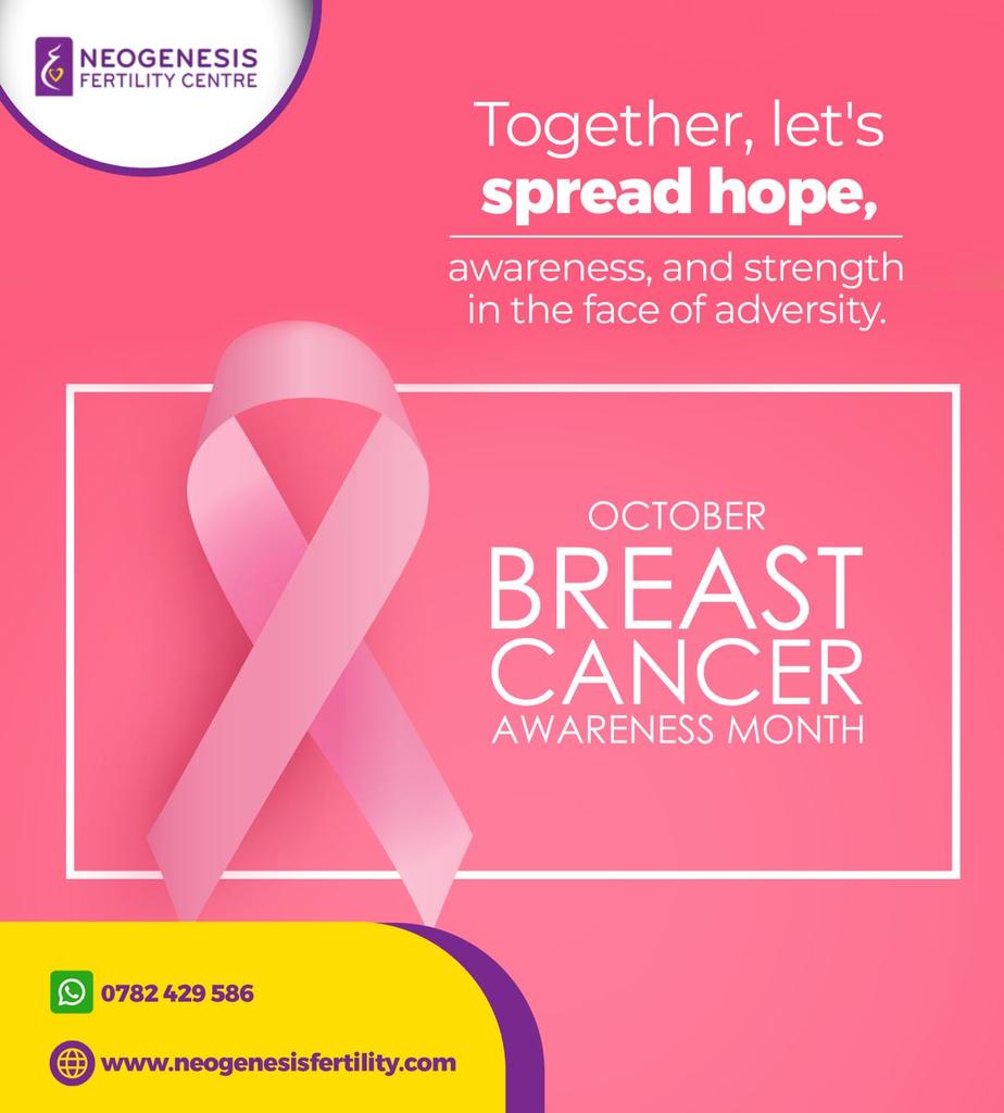 neogenfertility's tweet image. October is Breast Cancer Awareness Month, a time to support and empower women on their journey to health &amp;amp; wellness.

 At #NeogenesisFertilityCentre, we understand the importance of holistic well-being, including reproductive health.💖 
 
#BreastCancerAwareness
#StrengthInHealth