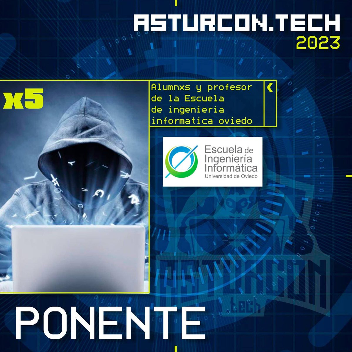 AsturCONtech's tweet image. Últimos 1️⃣0️⃣ días para #AsturCONTech23

Os traemos la última ponencia para #AsturCONTech23 de la mano de varixs alumnxs de @uniovi_info de la Escuela de ingeniería informática de Oviedo que irán acompañados por el profesor @The_Rounded_Man conocido de AsturCON ya!

Entradas y…