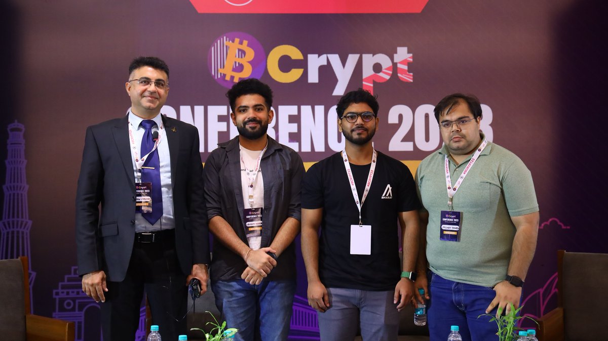 BcryptGlobal's tweet photo. Thank you, @mdmudassir0143, for your valuable contribution to #BCrypt23. Your talk on "The Security of Web3" was enlightening. We can't wait to have you join us again at #BCrypt24!
For more details, stay tuned! https://t.co/iGIEyHvwb5
#Bcrypt #BcryptIndia #web3π·#SharpToken https://t.co/vCf8SmWau3