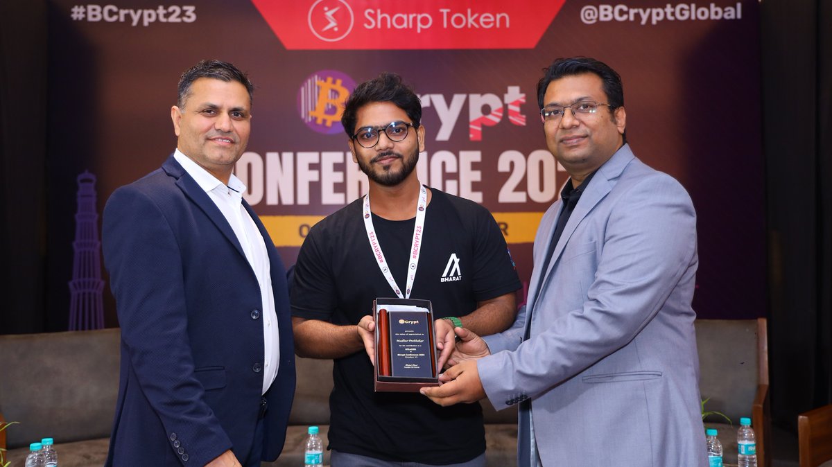 BcryptGlobal's tweet photo. Thank you, @mdmudassir0143, for your valuable contribution to #BCrypt23. Your talk on "The Security of Web3" was enlightening. We can't wait to have you join us again at #BCrypt24!
For more details, stay tuned! https://t.co/iGIEyHvwb5
#Bcrypt #BcryptIndia #web3π·#SharpToken https://t.co/vCf8SmWau3