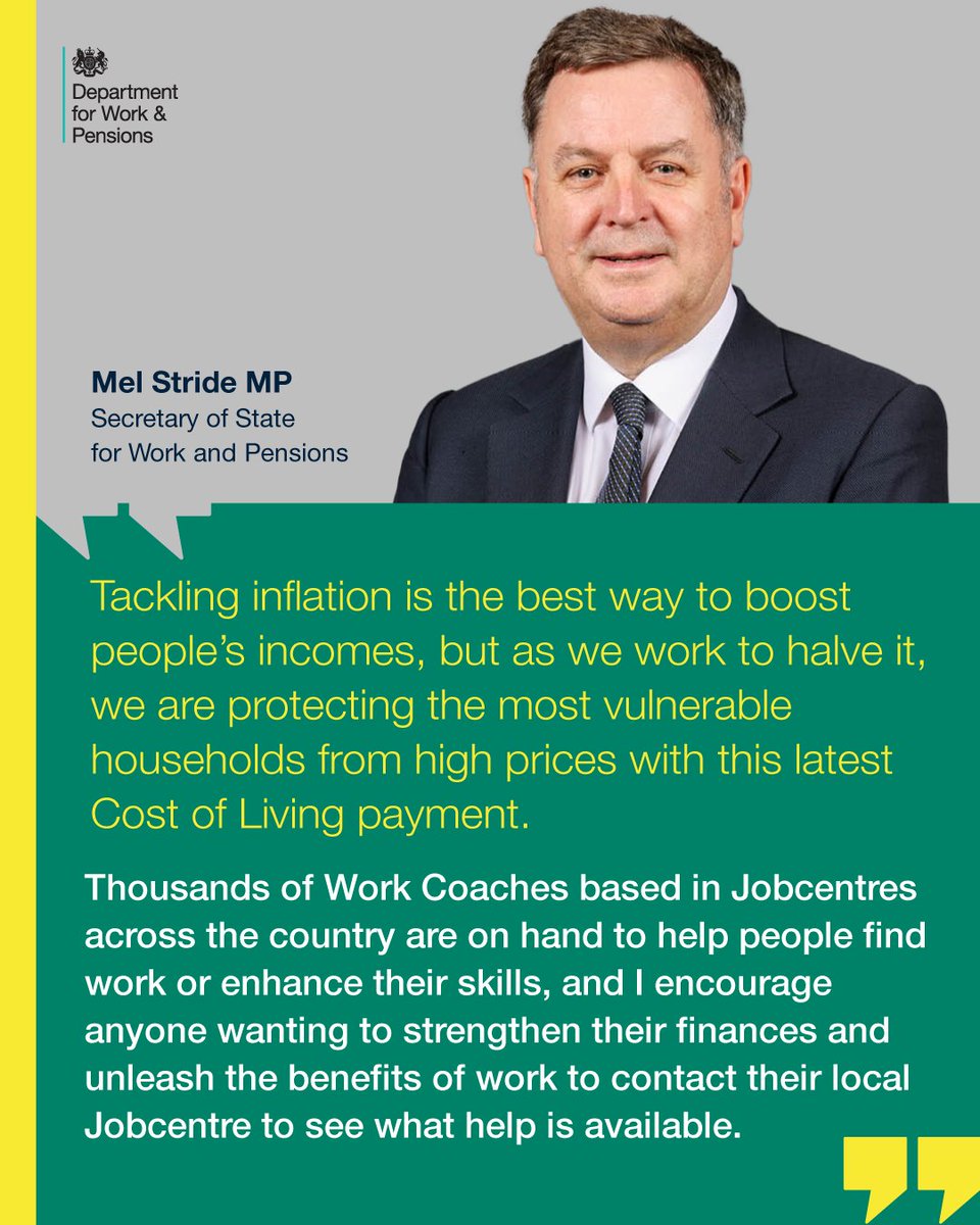 Department for Work and Pensions tweet media