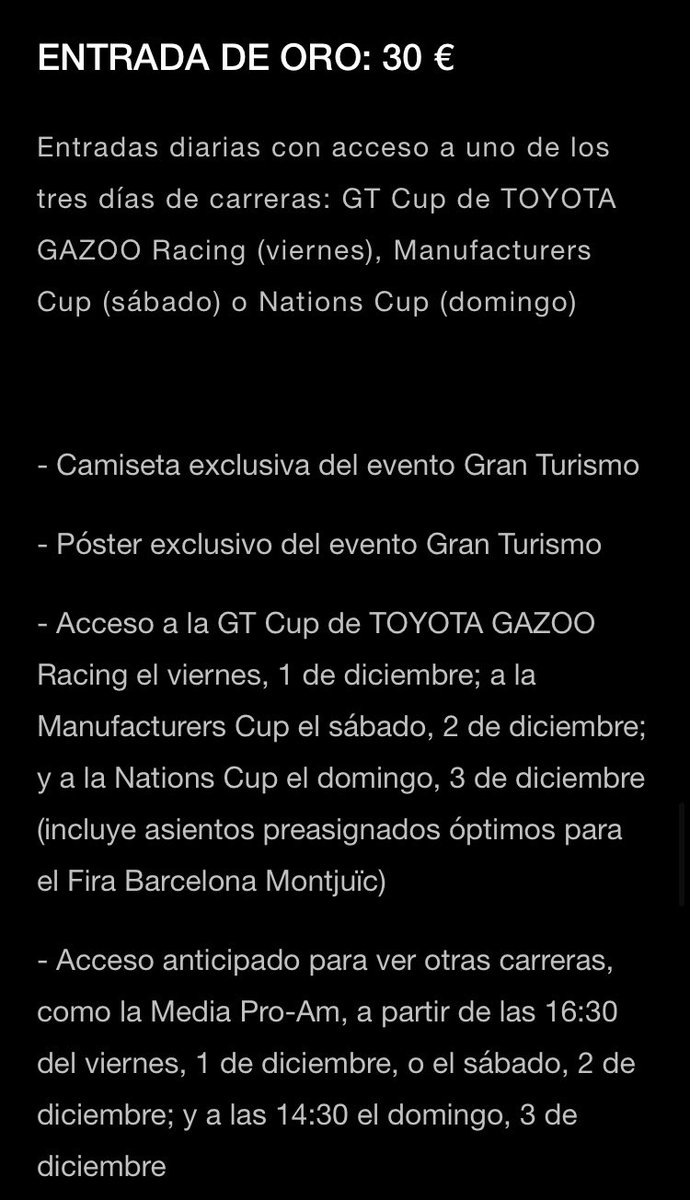 ¡SORTEO!

Gracias a <a href="/thegranturismo/">Gran Turismo</a> y @playstationES sorteamos 2x ENTRADAS GOLD para vosotros! 🎟️ 

¿Como participar?
- Sígueme en mi cuenta de X.
- Dale RT, me gusta y menciona a un amigo para que participe también en el sorteo.

Los GANADORES se sabrán al final de la semana 🔜