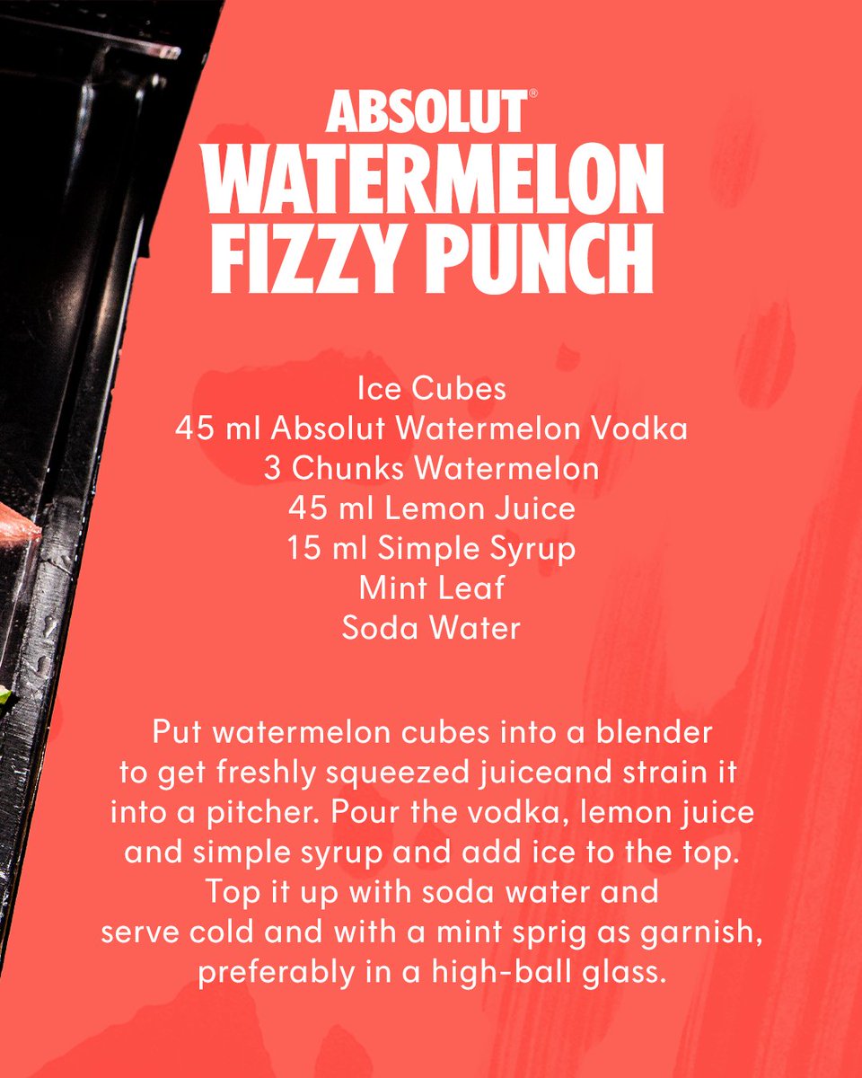 when the weather permits, bring out the watermelon magic    #BornToMix #Absolut