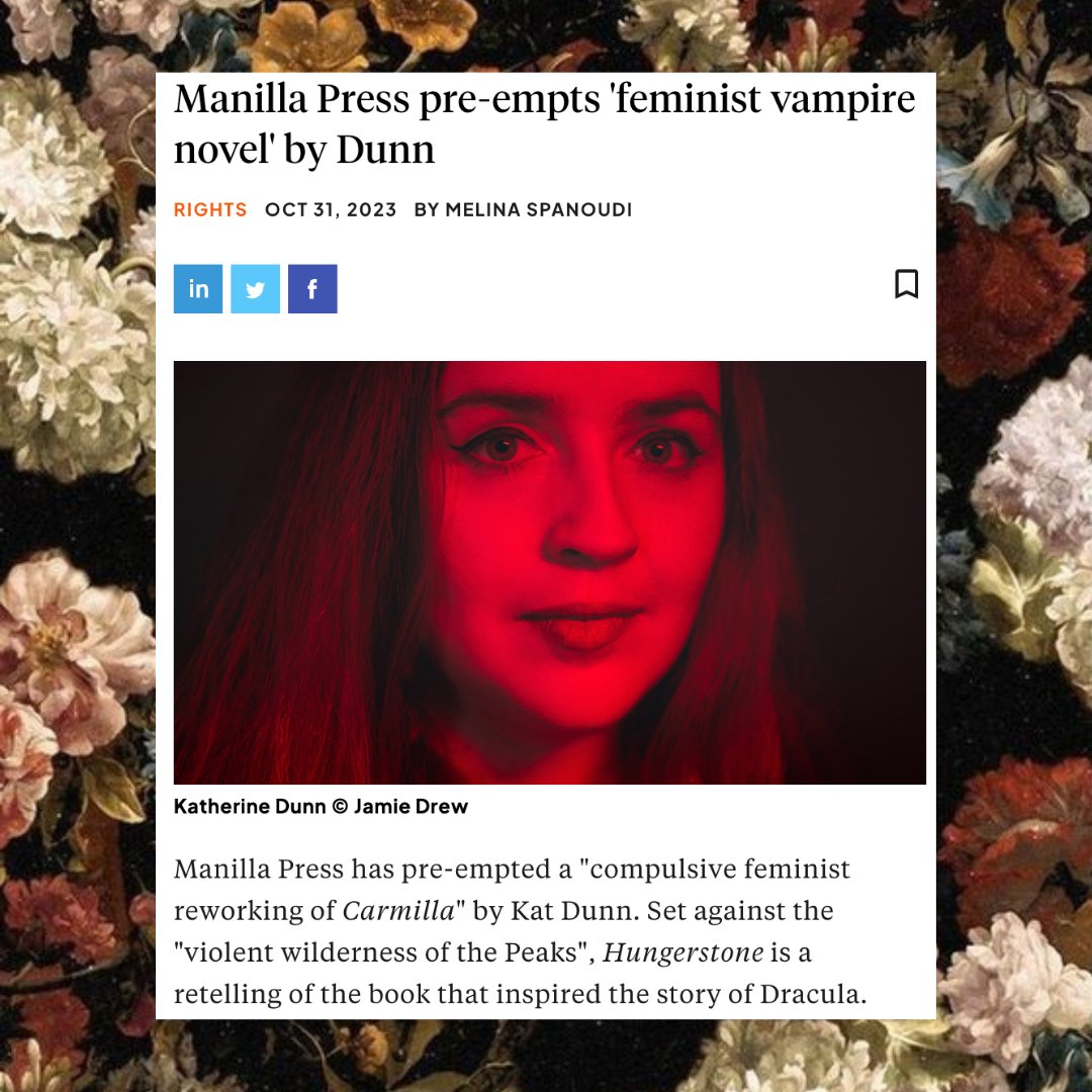 KatAliceDunn's tweet photo. 🥀for what do you hunger?🥀

i cannot believe i get to tell you this: my adult debut has been pre-empted by the astonishingly talented team at @bonnierbooks_uk @Sophiemorme 

HUNGERSTONE is a sapphic gothic story inspired by Carmilla, the vampire novel before Dracula https://t.co/G0uT6oYGEQ