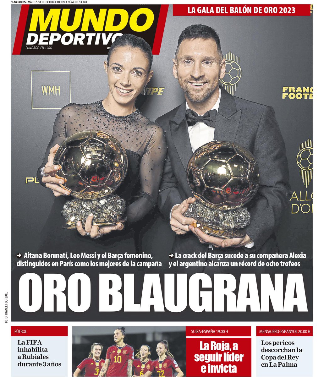 Le traitement de la cérémonie du Ballon d’or 2023… France / Espagne… Merci… Au revoir… #BallonDor