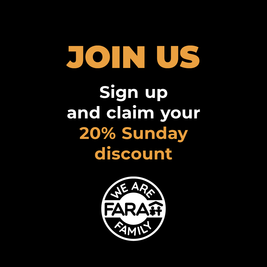 Running throughout November, our new campaign 'We are FARA family' will showcase five FARA fans and their individual approach to style, shopping second-hand, and supporting a good cause.

To claim your discount, click here:

faracharity.org/join-our-maili…