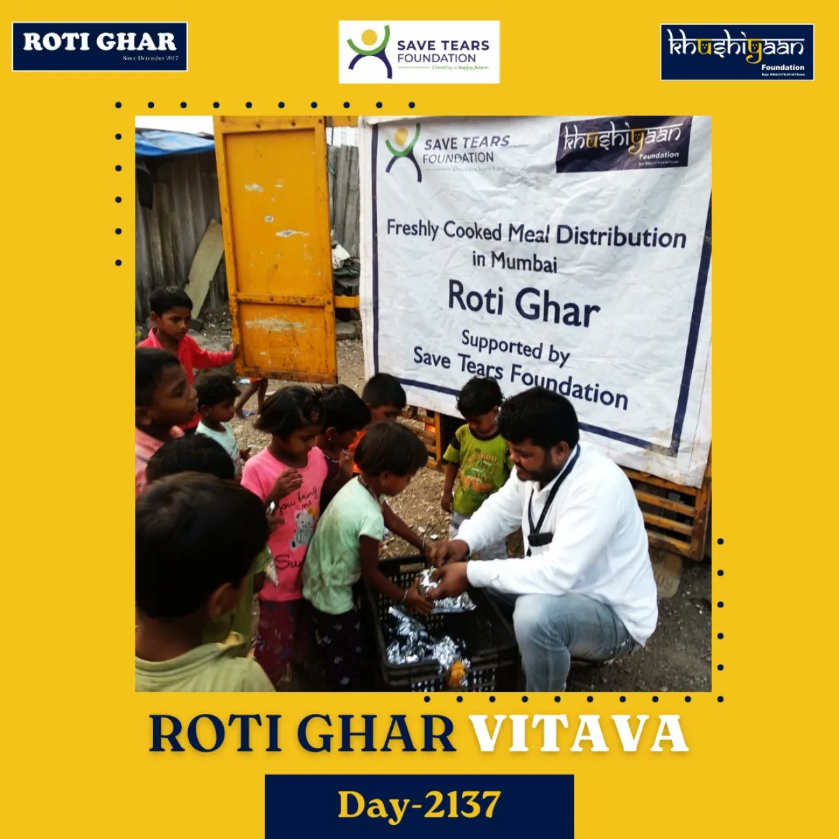 Date : 21-10-2023 Location : Delhi Valsad Vitava Odisha Roti Ghar : Day 2137 'The highest of distinctions is service to others' Be kind to everyone and spread happiness across! . #upliftingsociety #helpingothers #feedingkids #hungerfree #Hungerfreeindia #Kidsofrotighar