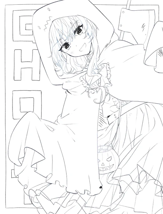 悲しみの没ハロウィン絵 