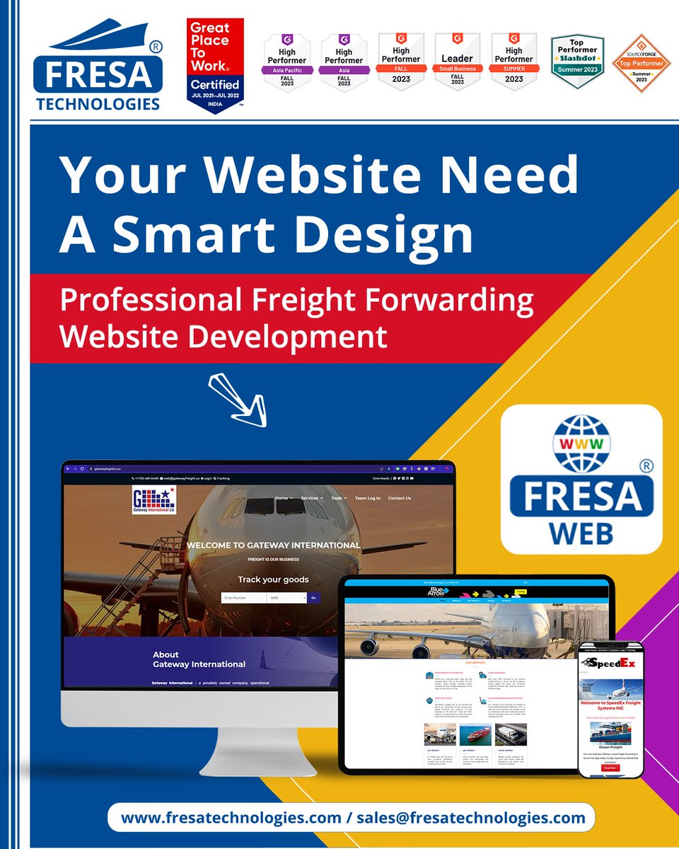 Your Website Need A Smart Design 
Professional Freight Forwarding Website Development

For more queries please visit below link
fresatechnologies.com/products/fresa…

#fresa | #fresaweb | #hosting | #seo | #logodesigning | #flyerdesigning | #domain | #webdesign | #webredesign