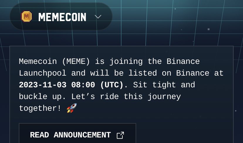 🚨Voy a conseguir +4000 tokens $MEME en unos minutos.

Es muy fácil, y 100% vais a poder conseguir una cantidad mínima de 4.278 tokens como yo, o hasta 11.000 tokens, si completáis todo.

✅El proyecto se llama  <a href="/memecoin/">Memecoin</a> y será listado en Binance.

Simplemente tenéis que