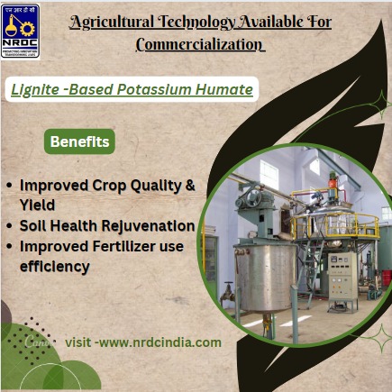 'Revolutionize your agriculture production with Potassium Humate! Partner with #NRDC for providing eco-friendly solutions for soil health rejuvenation and maximizing crop yields - An initiative of NRDC for doubling of farmers income. @PMOIndia @DrJitendraSingh @DrNKalaiselvi