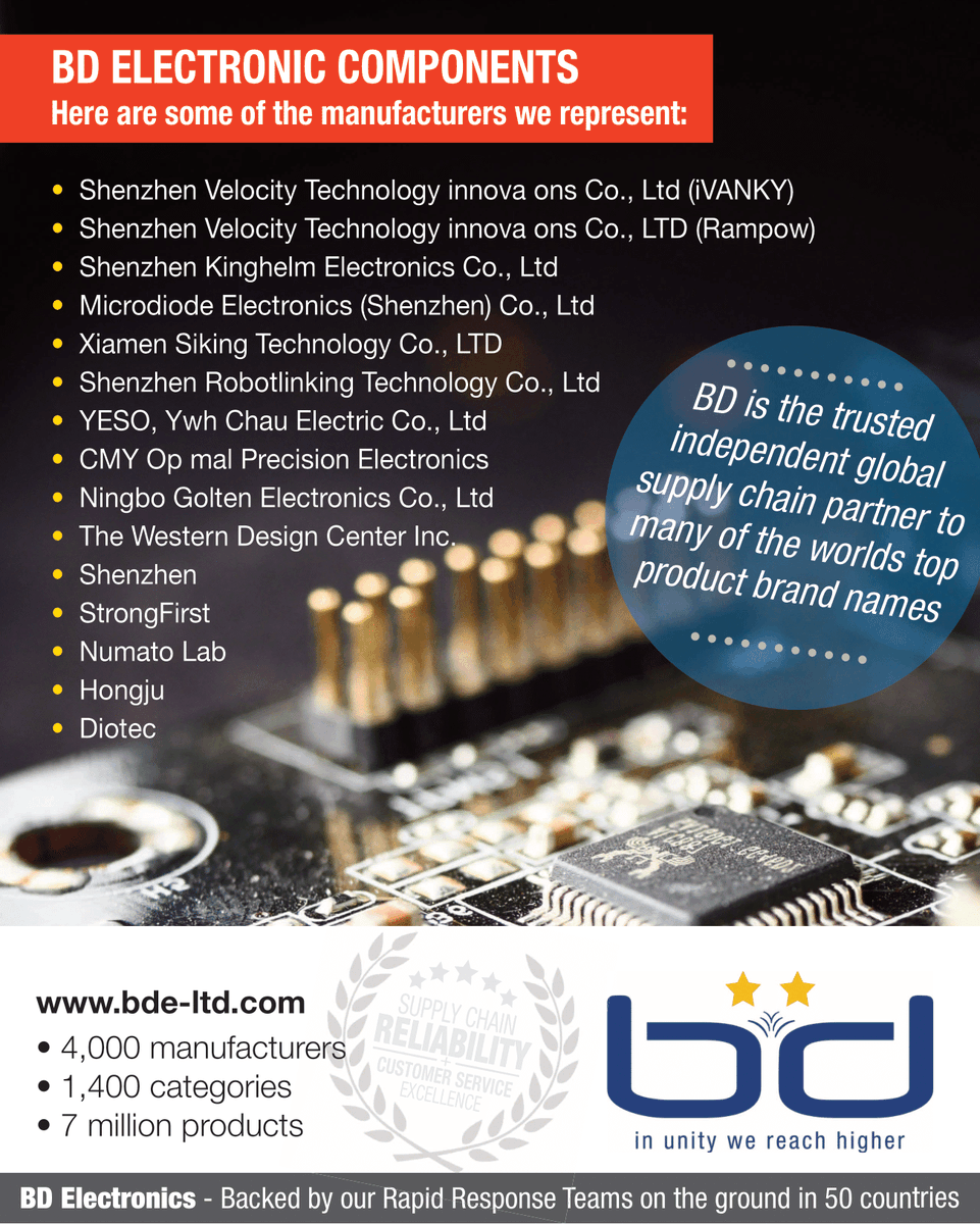 BDElectronics_'s tweet photo. 🔌 Dive into BD Electronics' trusted network! 

Proudly sourcing components from leading manufacturers like iVANKY, Rampow, Kinghelm, and more. 

Elevating tech, one component at a time. 🌟 

#CraftingBD #BDElectronicsPartners https://t.co/RgtXxS2QgH