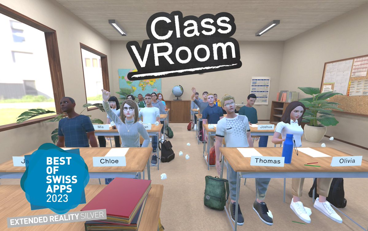 Ever wanted to know how it's like to be a teacher? 
With our Best of Swiss Apps Silver Award winning project "ClassVRoom", you can!
More info about our latest project (DE): ateo.ch/projekte/class…