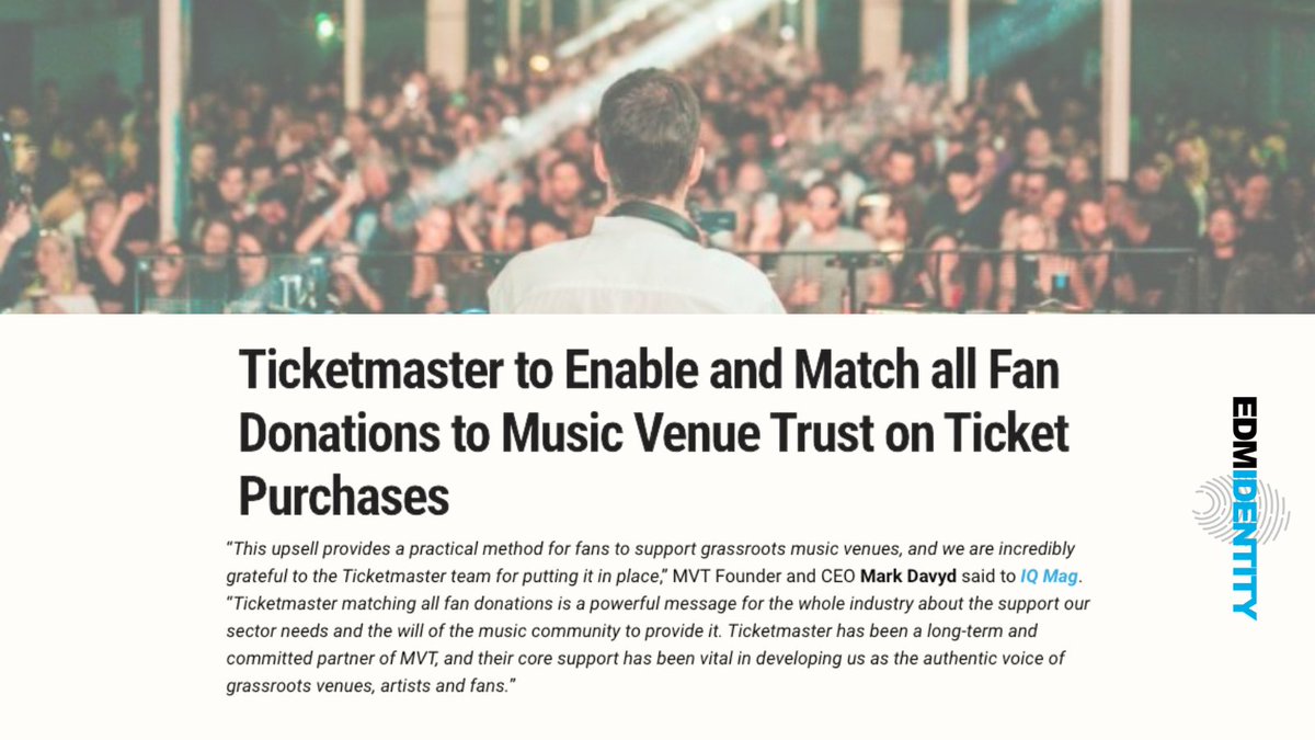 If you use <a href="/TicketmasterUK/">ticketmasteruk</a> to buy your concert tickets, you can opt-in to donate to Music Venue Trust to help save Grassroots Music Venues. Ticketmaster will be matching every donation made. 

This is only running until November 17th, so be sure to get involved while you can!