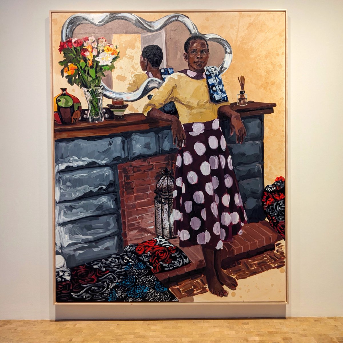 LondonArtCritic's tweet image. These monumental paintings of domestic workers in Kenya take those who are marginalised &amp;amp; make them larger than life... One of my #TopPicks for @WorldOfFad, Wangari Mathenge is at Pippy Houldsworth until 4th Nov: buff.ly/45MG60t 
#LondonArtCritic #LondonExhibitions