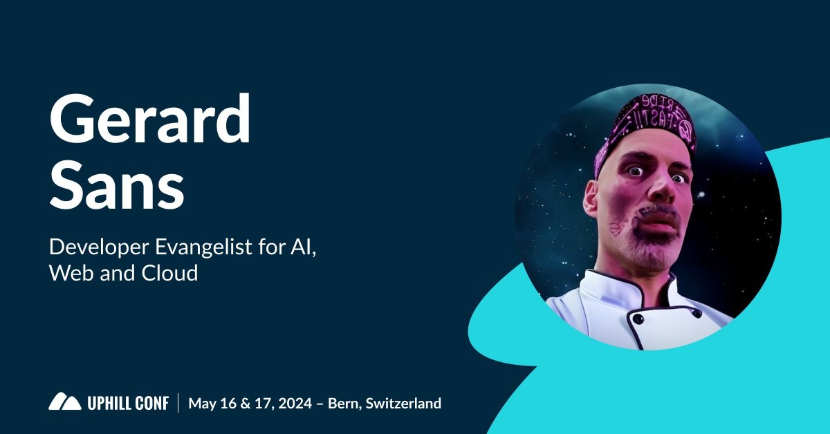 Exciting update! We're thrilled to introduce @gerardsans as one of our speakers at #UphillConf next year. Gerard is a Google Developer Expert and an AI visionary who's dedicated to sharing knowledge. Get your ticket now bit.ly/48RWC1X #AI #GoogleExpert #ML #conference