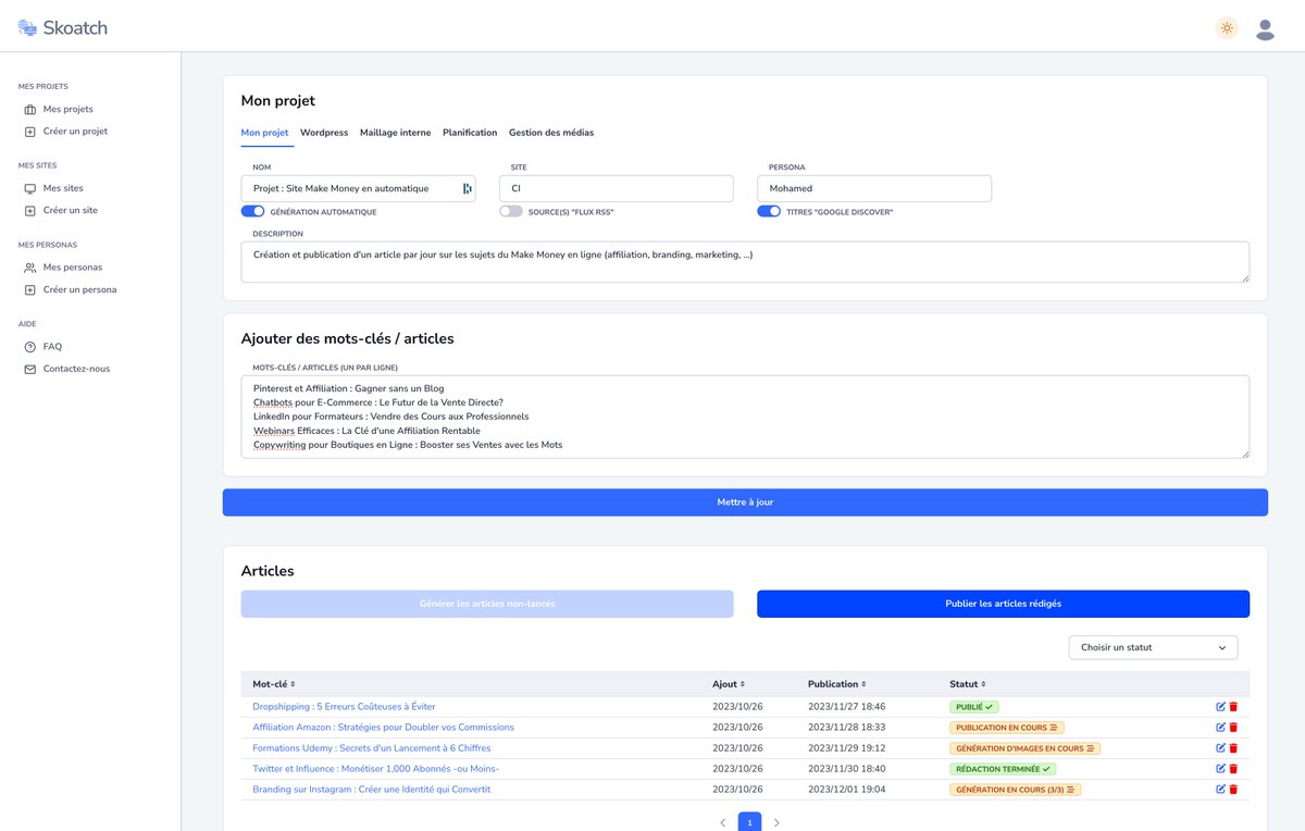 SkoatchAI's tweet photo. Générer les contenus pour vos sites depuis un seul outil #redaction #AI #SEO #automatisation https://t.co/J0mvN9xKzJ